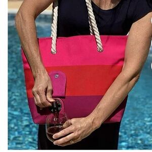 New w/tags Porto Vino Wine chill Tote purse pour yourself a drink great gift